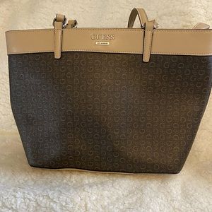 Guess brown tan tote. Like new